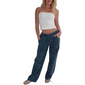 NEW LOUCIA wide leg baby jeans in blue